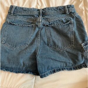 denim cargo shorts